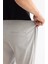 Erkek Gri Beli Lastikli Bağcıklı Duble Paça Jogger Relaxed Fit Pantolon E003000 2