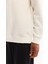 Erkek Ekru Bisiklet Yaka Dokulu Elastan Regular Fit Sweatshirt A52Y1220 5