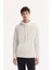 Erkek Ekru Kapüşonlu Pamuklu Bi-Stretch Regular Fit Sweatshirt A52Y1201 1