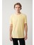 Erkek Sarı Bisiklet Yaka Bi-Stretch Soft Touch Basic Regular Fit T-Shirt B001031 1