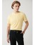 Erkek Sarı Bisiklet Yaka Bi-Stretch Soft Touch Basic Regular Fit T-Shirt B001031 3