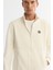 Erkek Ekru Soğuğa Dayanıklı Dik Yaka Fermuarlı Polar Regular Fit Sweatshirt A42Y1311 2