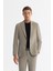 Erkek Vizon Mono Yaka Bi-Stretch Astarsız Blazer Comfort Slim Fit Ceket A42Y4012 1