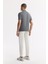 Erkek Antrasit Kıvrılmaz Polo Yaka %100 Pamuk Basic Regular Fit T-Shirt B001032 4