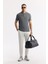Erkek Antrasit Kıvrılmaz Polo Yaka %100 Pamuk Basic Regular Fit T-Shirt B001032 7