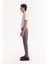 Erkek Gri Haki Klasik Bel Soft Touch Pamuklu Slim Fit Pantolon B003038 3