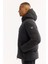 Erkek Siyah Kapüşonlu Su İtici Rüzgar Geçirmez -5°C Dayanıklı Şişme Comfort Fit Mont B006046 7