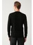 Erkek Siyah Bisiklet Yaka Tüylenmeyen Triko Regular Fit Kazak E005000 4