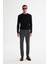 Erkek Antrasit Yün Karışımlı Yanı Lastikli Dokulu Slim Fit Chino Pantolon A42Y3067 1
