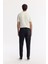 Erkek Siyah Beli Lastikli %100 Keten Relaxed Fit Pantolon B003032 4