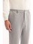 Erkek Gri Yanı Lastikli Bi-Stretch Hafif Çizgili Slim Fit Pantolon A52Y3203 5