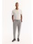 Erkek Gri Beli Lastikli Bağcıklı Soft Touch Bi-Stretch Regular Fit Eşofman Altı A52Y3406 7
