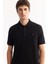 Erkek Siyah %100 Pamuk Jakarlı Polo Yaka Regular Fit T-Shirt A41Y1196 2