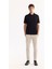 Erkek Siyah %100 Pamuk Jakarlı Polo Yaka Regular Fit T-Shirt A41Y1196 5