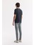 Erkek Gri Eskitme Yıkamalı Pamuklu Elastan Berlin Slim Fit Jean Pantolon A51Y3517 7