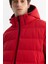 Erkek Kırmızı Kapüşonlu Kaz Tüyü Su İtici Rüzgar Geçirmez Termometreli Mont A42Y6157 7