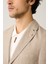 Erkek Vizon Astarsız Keten Karışımlı Comfort Slim Fit Takım Elbise Ceketi A41Y4060 2