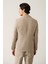 Erkek Vizon Astarsız Keten Karışımlı Comfort Slim Fit Takım Elbise Ceketi A41Y4060 4