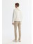 Erkek Ekru Kapüşonlu Baskılı Elastan Regular Fit Sweatshirt A42Y1332 4