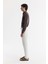 Erkek Kırık Beyaz Beli Bağcıklı Keten Karışımlı Chino Relaxed Fit Pantolon B003036 2