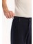 Erkek Lacivert Viskon Karışımlı Kolay Ütülenen Çizgili Slim Fit Pantolon A52Y3006 5