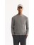 Erkek Gri Bisiklet Yaka Soft Touch Dokulu Triko Regular Fit Kazak A52Y5050 1
