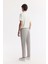 Erkek Gri Yan Cepli Beli Lastikli Bi-Stretch Comfort Slim Fit Pantolon A51Y3204 3