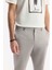 Erkek Gri Yan Cepli Beli Lastikli Bi-Stretch Comfort Slim Fit Pantolon A51Y3204 4