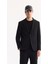 Erkek Siyah Mono Yaka Bi-Stretch Hafif Çizgili Blazer Comfort Slim Fit Ceket A52Y4004 1