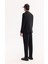 Erkek Siyah Mono Yaka Bi-Stretch Hafif Çizgili Blazer Comfort Slim Fit Ceket A52Y4004 4