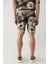 Erkek Gri %100 Viskon Beli Lastikli Desenli Etenna Relaxed Fit Şort A41Y3734 4