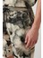 Erkek Gri %100 Viskon Beli Lastikli Desenli Etenna Relaxed Fit Şort A41Y3734 6