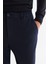 Erkek Lacivert Yanı Lastikli Bi-Stretch Kolay Ütülenen Chino Slim Fit Pantolon B003037 4