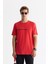 Erkek Kırmızı Bisiklet Yaka Elastan İnterlok Regular Fit T-Shirt A42Y1003 1