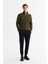 Erkek Yeşil Dik Yaka Fermuarlı Soft Touch Polar Regular Fit Sweatshirt E001068 7