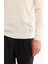 Erkek Ekru Bisiklet Yaka %100 Akrilik Dokulu Triko Regular Fit Kazak E005088 6