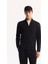 Erkek Siyah Dik Yaka Fermuarlı Dokulu Triko Regular Fit Kazak A52Y5150 1