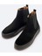 Erkek Siyah %100 Süet Esnek Taban Hafif Chelsea Bot B008009 2