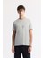 Erkek Açık Gri Bisiklet Yaka Baskılı Soft Touch Regular Fit T-Shirt A51Y1106 1