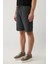 Erkek Antrasit Yandan Cepli Örme Pamuklu 2 İplik Günlük Relaxed Fit Şort E003602 3