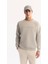 Erkek Gri Bisiklet Yaka Pamuklu Bi-Stretch Baskılı Regular Fit Sweatshirt A52Y1249 1