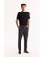 Erkek Antrasit Beli Lastikli Bağcıklı Soft Touch Bi-Stretch Regular Fit Eşofman Altı A52Y3406 1