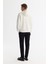 Erkek Ekru Kapüşonlu Pamuklu Baskılı Elastan Oversize Fit Sweatshirt A42Y1289 5
