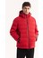 Erkek Kırmızı Kapüşonlu Kaz Tüyü Su İtici Rüzgar Geçirmez -10°C Dayanıklı Şişme Mont A52Y6067 2