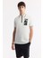 Erkek Beyaz Polo Yaka Baskılı %100 Pamuk Regular Fit T-Shirt A51Y1167 6