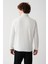 Erkek Beyaz Soğuğa Dayanıklı Yarım Fermuarlı Dik Yaka Polar Regular Fit Sweatshirt E001068 3