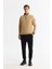 Erkek Bej Dik Yaka Fermuarlı Soft Touch Polar Regular Fit Sweatshirt E001068 5