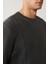 Erkek Antrasit Bisiklet Yaka Baskılı Soft Touch Regular Fit Sweatshirt A41y1224 5
