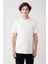 Erkek Beyaz Baskılı Bisiklet Yaka Soft Touch Regular Fit T-Shirt A41Y1328 1