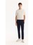 Erkek Lacivert Yanı Lastikli Viskon Karışımlı Slim Fit Chino Pantolon A52Y3053 8